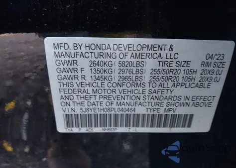 2023 Acura Mdx A-Spec z USA, uszkodzony, nr VIN 5J8YE1H08PL040464